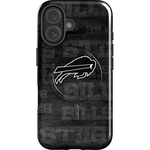 NFL Buffalo Bills Black & White iPhone 16 Plus Magsafe Impact Case